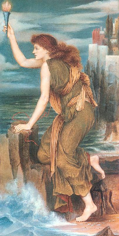 Hero Awaiting the Return of Leander, Morgan, Evelyn De